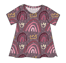 Load image into Gallery viewer, Soft Pink Rainbows Ladies' Swing Tee