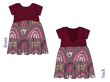 Load image into Gallery viewer, Soft Pink Rainbows Low Back Dress