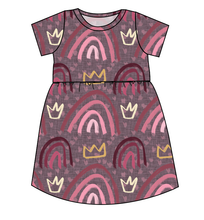 Load image into Gallery viewer, Soft Pink Rainbows Play Dress