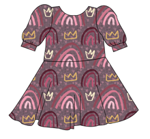 Load image into Gallery viewer, Soft Pink Rainbows Prairie Dress