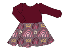 Load image into Gallery viewer, Soft Pink Rainbows Prairie Dress