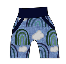 Load image into Gallery viewer, Soft Blue Rainbows Beanpole Pants And Shorts