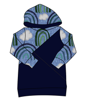 Load image into Gallery viewer, Soft Blue Rainbows Classic Hoodie (or Crewneck)