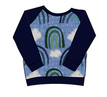 Load image into Gallery viewer, Soft Blue Rainbows Classic Hoodie (or Crewneck)
