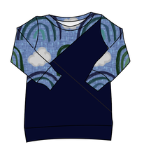 Load image into Gallery viewer, Soft Blue Rainbows Classic Hoodie (or Crewneck)