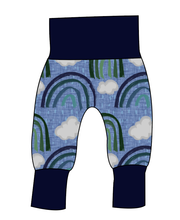 Load image into Gallery viewer, Soft Blue Rainbows Grow With Me Pants And Shorts
