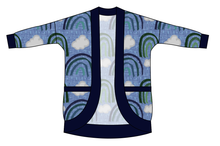 Load image into Gallery viewer, Soft Blue Rainbows Ladies' Cocoon Cardigan