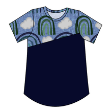 Load image into Gallery viewer, Soft Blue Rainbows Kids' Relaxed Tee