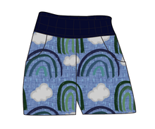 Load image into Gallery viewer, Soft Blue Rainbows Ladies' Joggers and Jogger Shorts