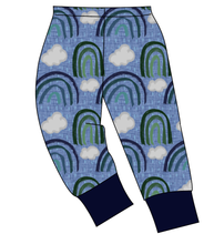 Load image into Gallery viewer, Soft Blue Rainbows Mens' Lounge Pants