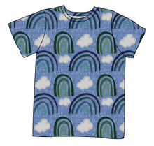 Load image into Gallery viewer, Soft Blue Rainbows Mens' Tee