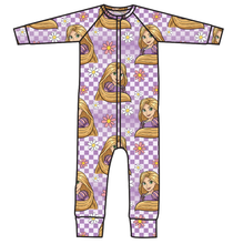 Load image into Gallery viewer, Tower Princess Check Swim One Piece Rashguard Suit