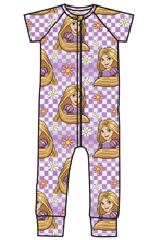 Load image into Gallery viewer, Tower Princess Check Swim One Piece Rashguard Suit