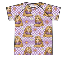 Load image into Gallery viewer, Tower Princess Check Swim Rash Guard Top