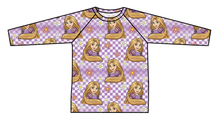 Load image into Gallery viewer, Tower Princess Check Swim Rash Guard Top