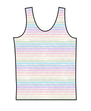 Load image into Gallery viewer, Pastel Watercolour Stripes Swim Basic Swim Top