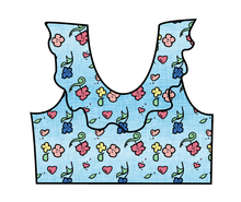 Load image into Gallery viewer, Soft Spring Floral Swim Ruffle Neck Swim Top