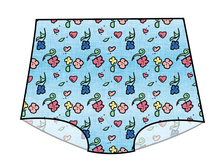 Load image into Gallery viewer, Soft Spring Floral Swim Ladies' High Waisted Bikini Bottoms