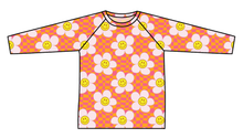 Load image into Gallery viewer, Smiley Floral Swim Rash Guard Top