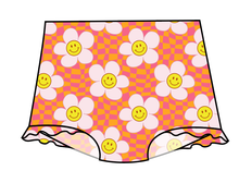Load image into Gallery viewer, Smiley Floral Swim High Waisted Swim Bottoms