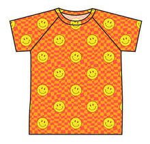 Load image into Gallery viewer, Smiley Checks Swim Rash Guard Top