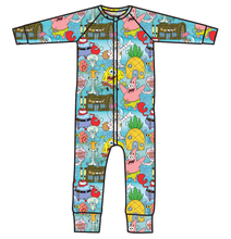 Load image into Gallery viewer, Bikini Bottom Swim One Piece Rashguard Suit