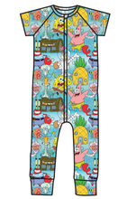 Load image into Gallery viewer, Bikini Bottom Swim One Piece Rashguard Suit