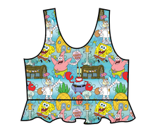 Load image into Gallery viewer, Bikini Bottom Swim Peplum Swim Top