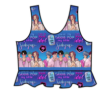 Load image into Gallery viewer, Demon Boy Band Swim Peplum Swim Top