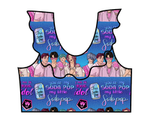 Load image into Gallery viewer, Demon Boy Band Swim Ruffle Neck Swim Top