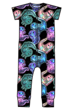 Load image into Gallery viewer, Galaxy Axolotl Swim One Piece Rashguard Suit