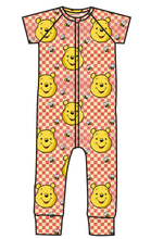 Load image into Gallery viewer, Hunny Bear Check Swim One Piece Rashguard Suit