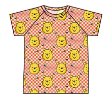 Load image into Gallery viewer, Hunny Bear Check Swim Rash Guard Top