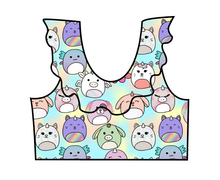 Load image into Gallery viewer, Mythical Squish Friends Swim Ruffle Neck Swim Top