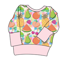 Load image into Gallery viewer, Tutti Fruiti Grow With Me Hoodie (or Crewneck)