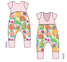 Load image into Gallery viewer, Tutti Fruiti Low Back Romper and Bubble Romper
