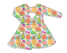 Load image into Gallery viewer, Tutti Fruiti Molly Heart Back Twirly Dress
