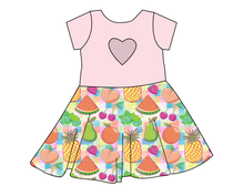 Load image into Gallery viewer, Tutti Fruiti Molly Heart Back Twirly Dress