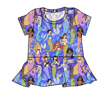Load image into Gallery viewer, Royal Mermaids Peplum Top