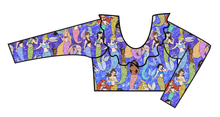 Load image into Gallery viewer, Royal Mermaids Swim Ruffle Neck Swim Top