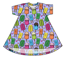 Load image into Gallery viewer, Rainbow Pops Basic T-Shirt Dress