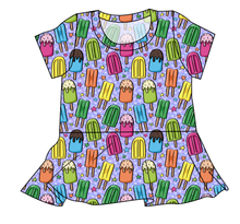 Load image into Gallery viewer, Rainbow Pops Ladies' Peplum Top