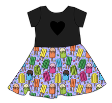 Load image into Gallery viewer, Rainbow Pops Molly Heart Back Twirly Dress