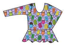 Load image into Gallery viewer, Rainbow Pops Swim Peplum Swim Top