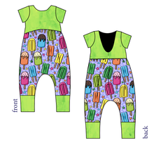 Load image into Gallery viewer, Rainbow Pops Low Back Romper and Bubble Romper