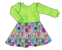 Load image into Gallery viewer, Rainbow Pops Prairie Dress