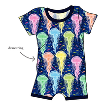 Load image into Gallery viewer, Jellyfish Grow With Me Pants And Shorts Romper
