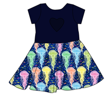 Load image into Gallery viewer, Jellyfish Molly Heart Back Twirly Dress