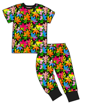 Load image into Gallery viewer, Electric Floral Basic Loungewear Set