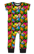 Load image into Gallery viewer, Electric Floral Bennett Pants and Shorts Length T-Shirt Romper